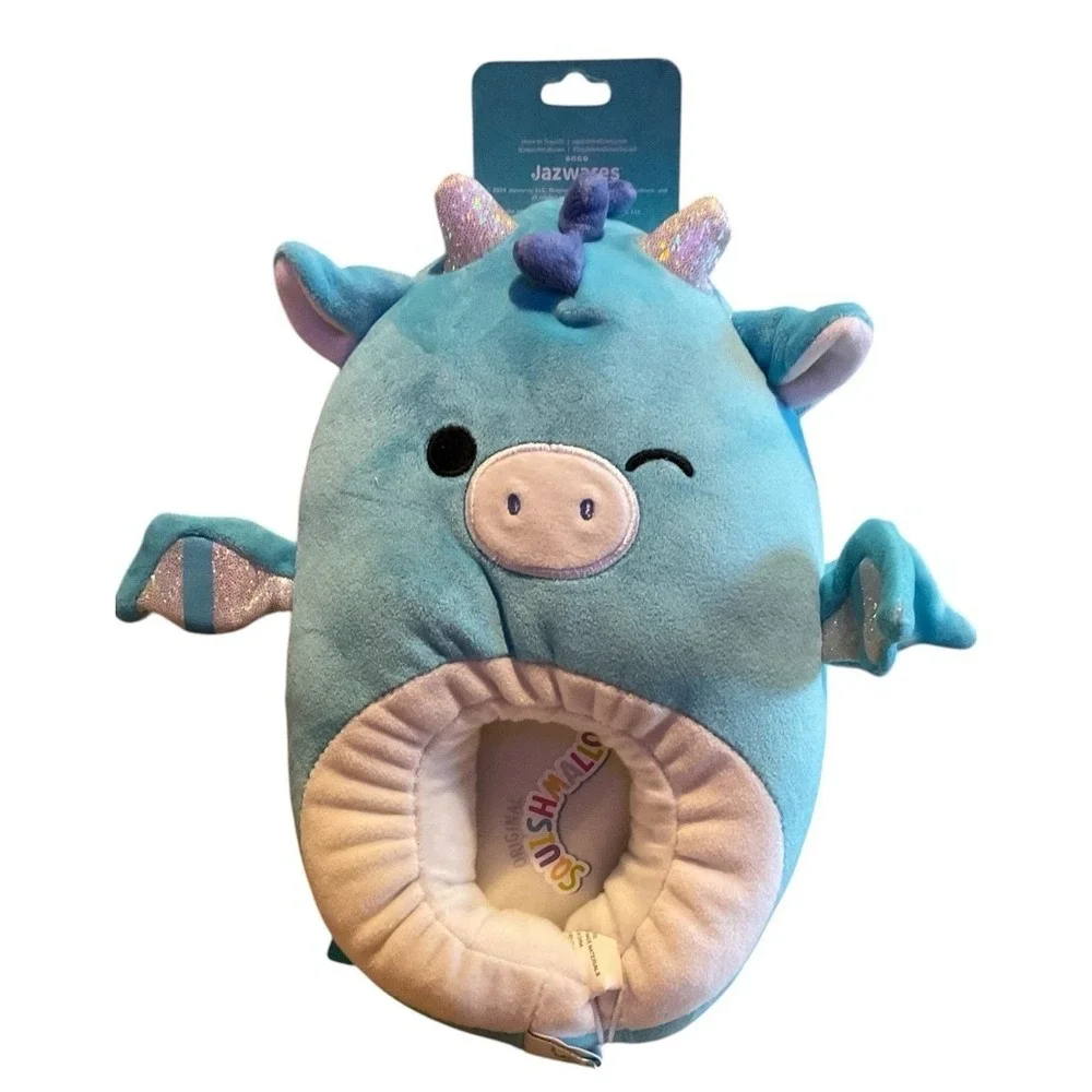 Squishmallow Slippers Tatiana The Dragon Squishy Size 2/3 Youth Kids New